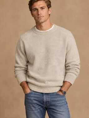 Vintage Lands' End Shetland Wool Crewneck Sweater